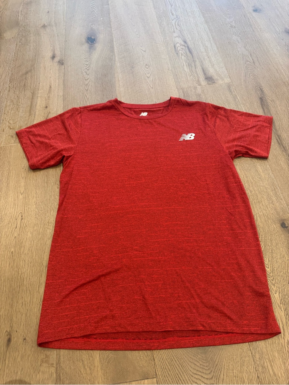 New Balance Men’s Red Heather Crew Neck Tee
